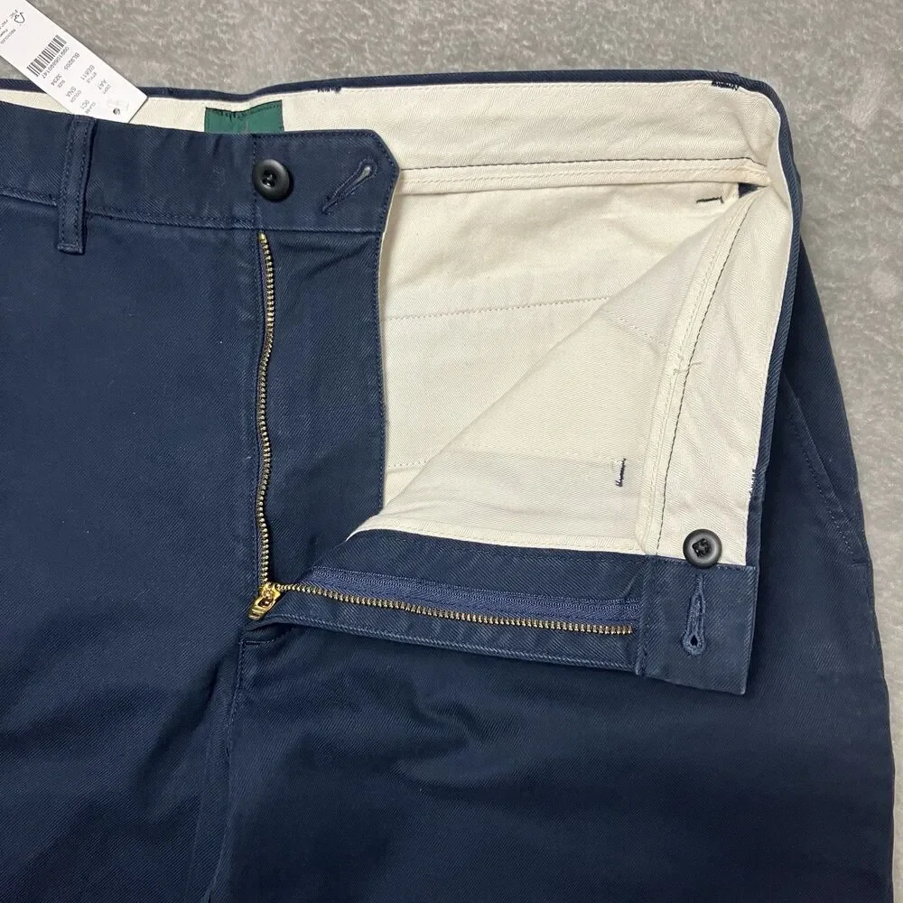 J Crew Pants Mens 32x34 Navy Cotton Classic Chino‎ Straight Casual Preppy BE611